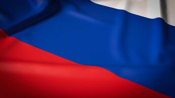 The Russia flag for national or Background concept 3d rendering. photo