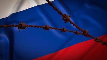 The Russia flag for national or Background concept 3d rendering. photo