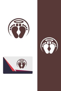 pequeño único compañeros bebé pies logo vector