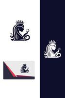 Queen of Strategy chess logo vector