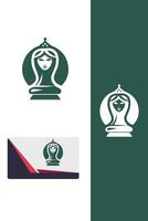 Queen s Power Play chess logo vector