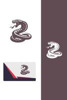 Raging Python fighting snakes logo vector
