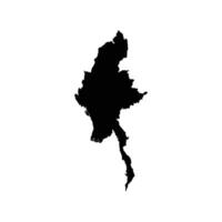 myanmar map icon vector