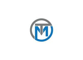 MT logo design with icon template vector