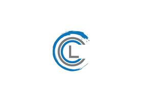 modern CL logo design with icon template vector