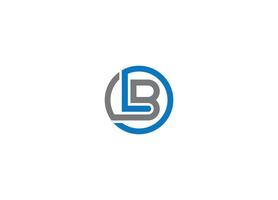 modern LB logo design with icon template vector