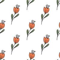 A pattern of flowers, leaves on a delicate background. Fabric for decoration. vector