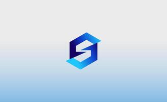 Logo Geometric letter S in hexagon shape with slash effect. Modern, futuristic and minimalist. Editable file. vector
