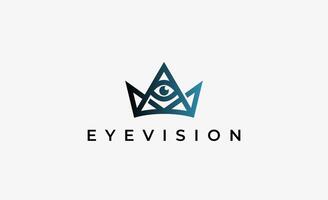 Logo Letter A and Eye Vision. Digital, visual with modern concept. Editable file. vector