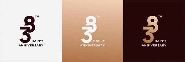 Anniversary design template 38th, 38 years anniversary, design template for celebration, birthday and invitation. Editable file vector