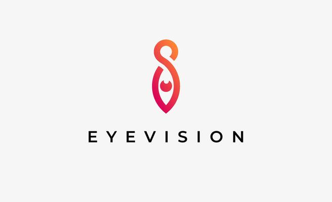 Logo alphabet I and Eye Vision. Digital, visual with modern and minimalist concept. Editable file.