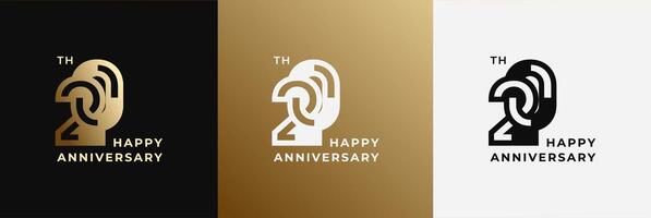 Anniversary design template 20th, 20 years anniversary, design template for celebration, birthday and invitation. Editable file vector