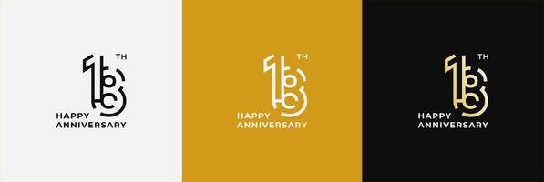 Anniversary design template 18th, 18 years anniversary, Creative design template for celebration, birthday and invitation. Editable file vector