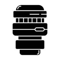 Lens icon on white background vector
