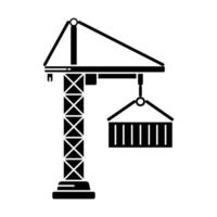 Crane icon on white background vector