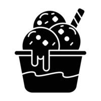 ice cream icon on white background vector