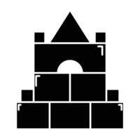 Building blocks icon on white background vector