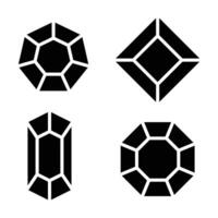 gem icon on white background vector