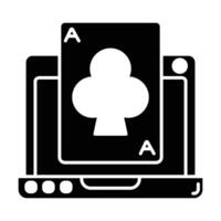 Gambling icon on white background vector