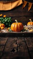 Autumnal Pumpkin Tabletop Still Life photo