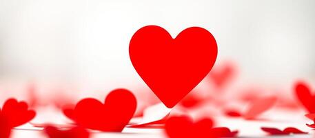 Red Heart on White Background photo