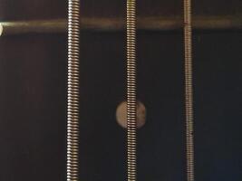 guitar strings closeup photo