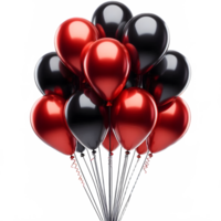 lots of balloons in black and red png