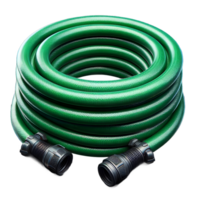Green water hose with transparent background png
