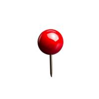 Red Push Pin on Transparent Background for Creative Design Projects png