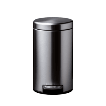 rostfrei Stahl Pedal Behälter mit glatt Design auf transparent Hintergrund png