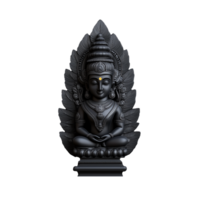 Serene Buddha Statue on Transparent Background with Intricate Details and Calm Expression png