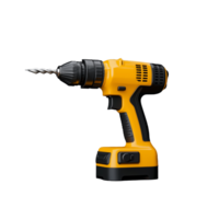 Cordless Drill Tool with Yellow Design on Transparent Background png