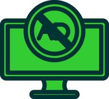 Ad Blocker Colorful Icon Style vector