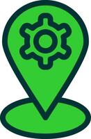 Location Mark Colorful Icon Style vector