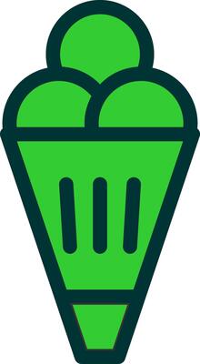 Ice Cream Colorful Icon Style