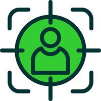 Target Audience Colorful Icon Style vector