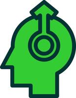 Thinking Colorful Icon Style vector