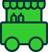 Food Stall Colorful Icon Style vector