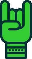 Hand Colorful Icon Style vector