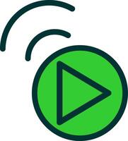 Live Stream Colorful Icon Style vector