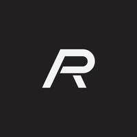 Creative and Minimal Trendy Letter PR Logo Design in Black and White Color, Initial Based Alphabet Icon Logo in Editable Format. vector