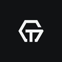 Abstract GT, TG, G, T Letters Logo Initial Based Monogram Icon . vector