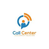 Abstract C Letter Call center logo icon. Client support, customer service creative symbol concept. vector