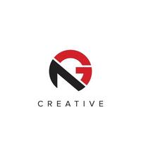 Creative and Minimal Trendy Letter NG or GN Logo Design, Initial Based Alphabet Icon Logo in Editable Format. vector