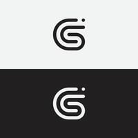 Abstract CS, SC, C, S, logo monogram icon template. vector