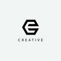 Abstract CE Logo Design with Letters C and E. vector