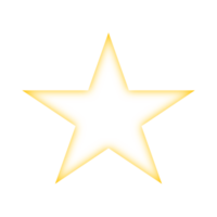 Star shape with glow effect png