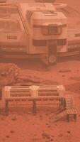 Futuristic Spaceship Landed on Mars Base video