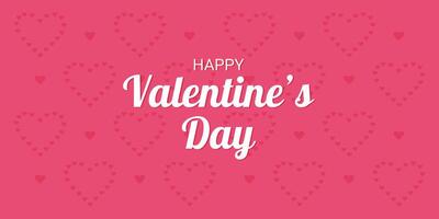 Valentine's Day card with hearts in the background. vector