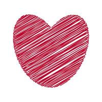 Hand drawn heart. Valentine's Day Design Element.Scribble. vector